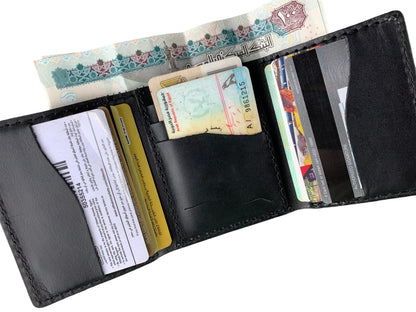 Slim Wallet Genuine Leather - Black