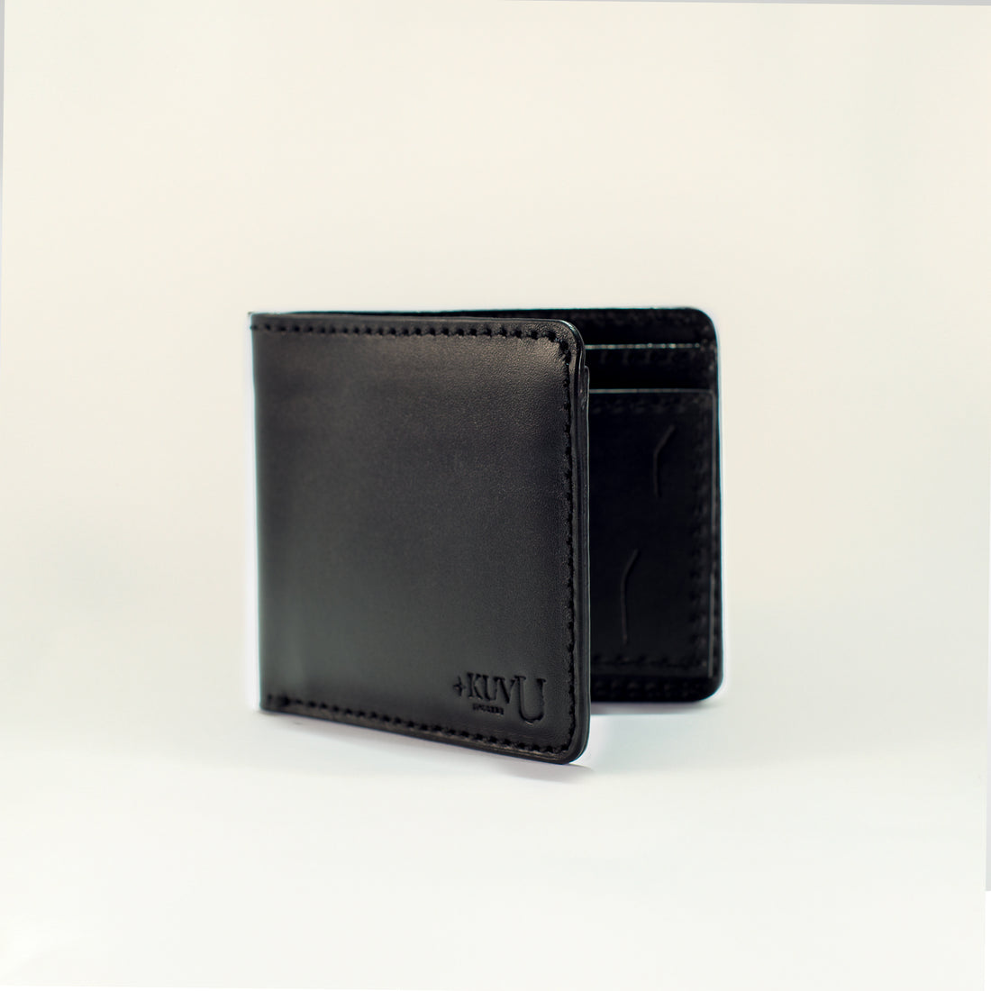 LEATHER WALLET - Black + Card Holder