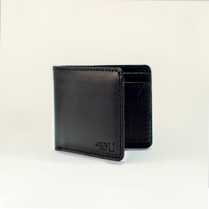 LEATHER WALLET - Black + Card Holder